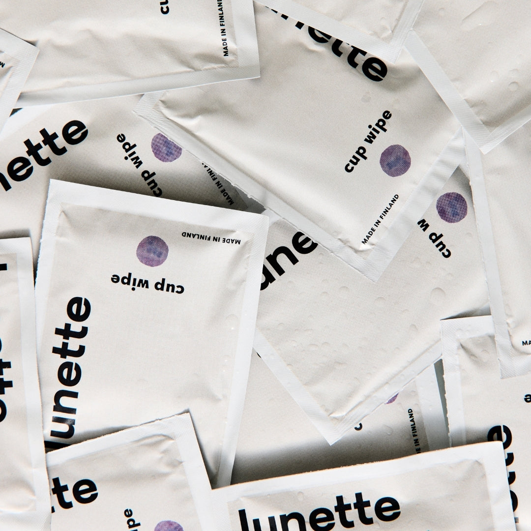 Lunette Cup Wipes 20 pack