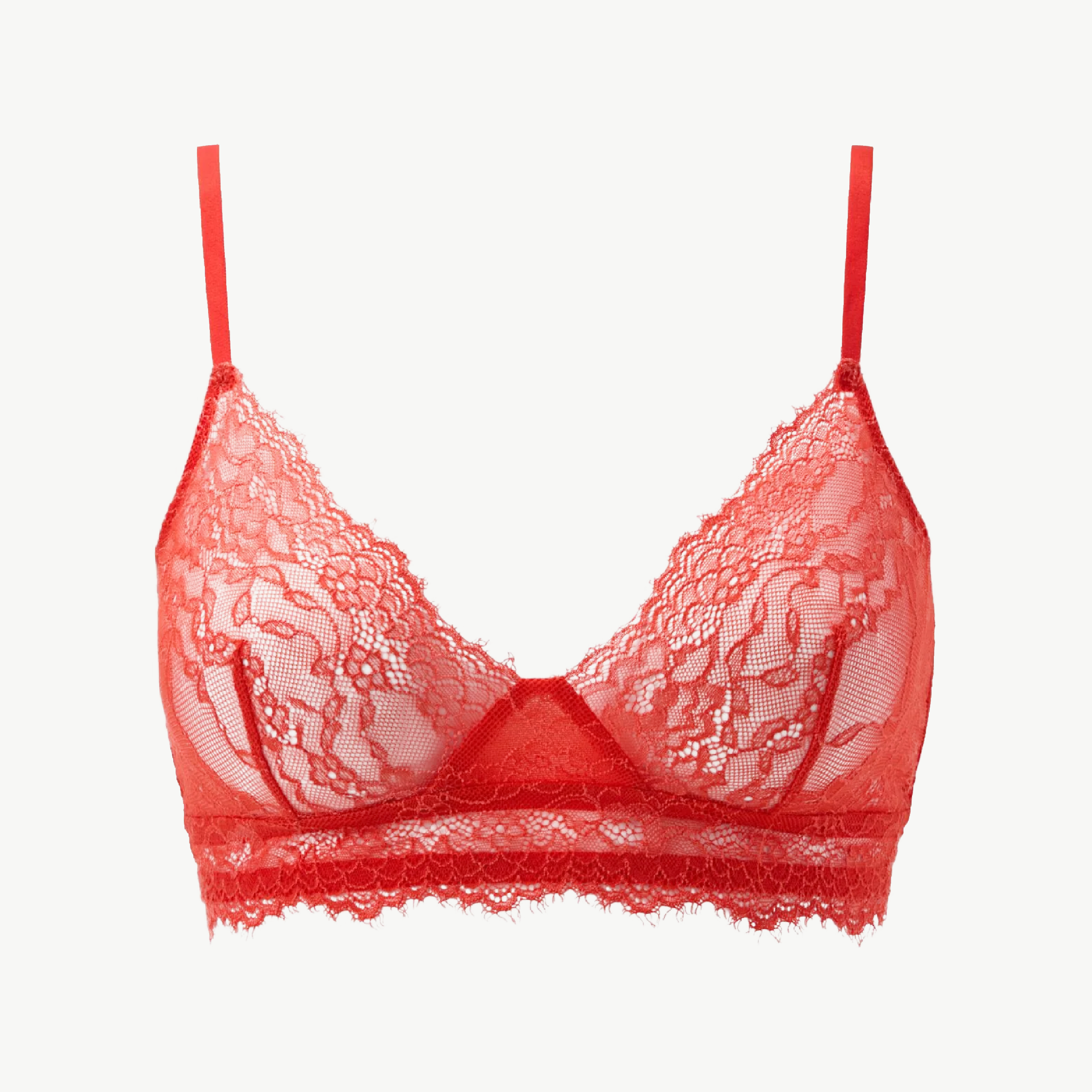 Understatement Lace Triangle Scoop Bralette